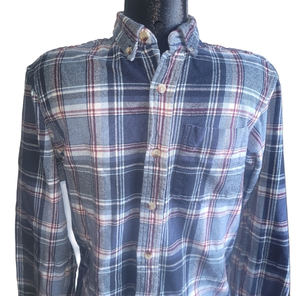 Red Head Brand Plaid Check Flannel Shirt In Blue and Red S - Picture 2 of 5